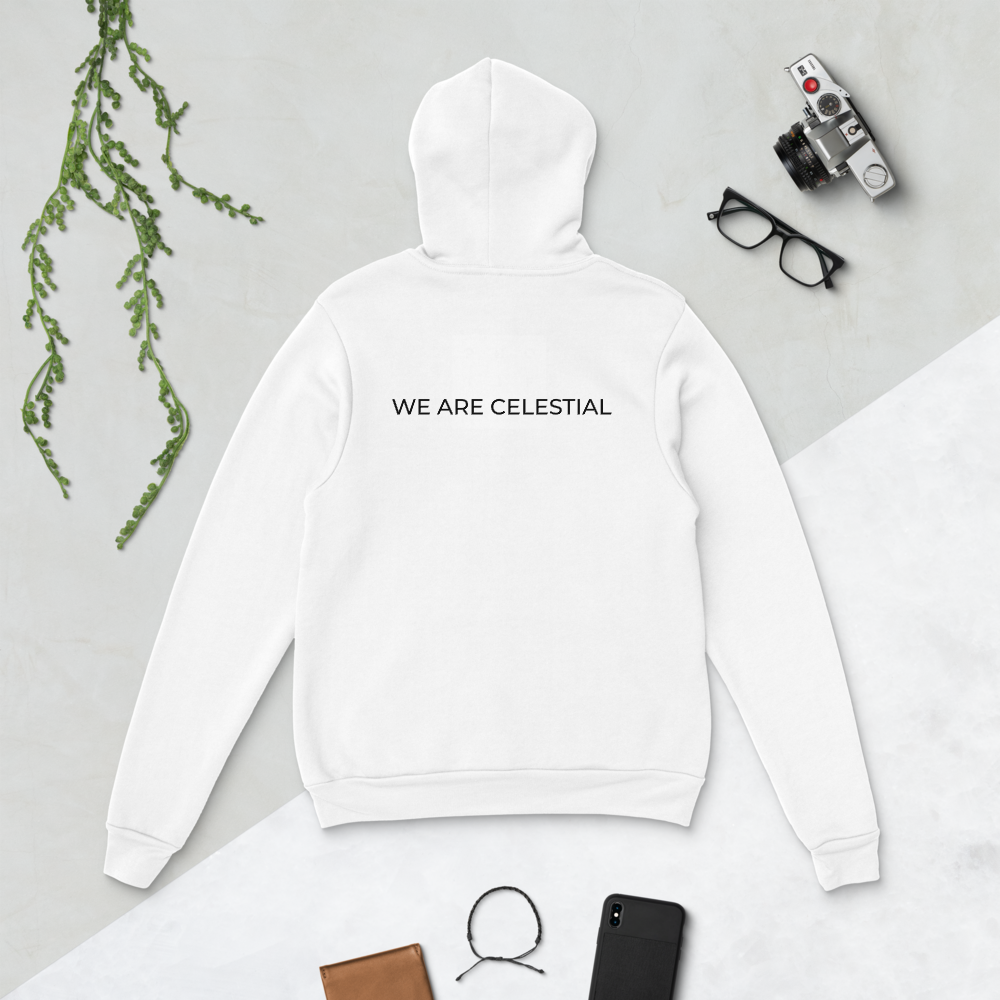 white celestial hoodie
